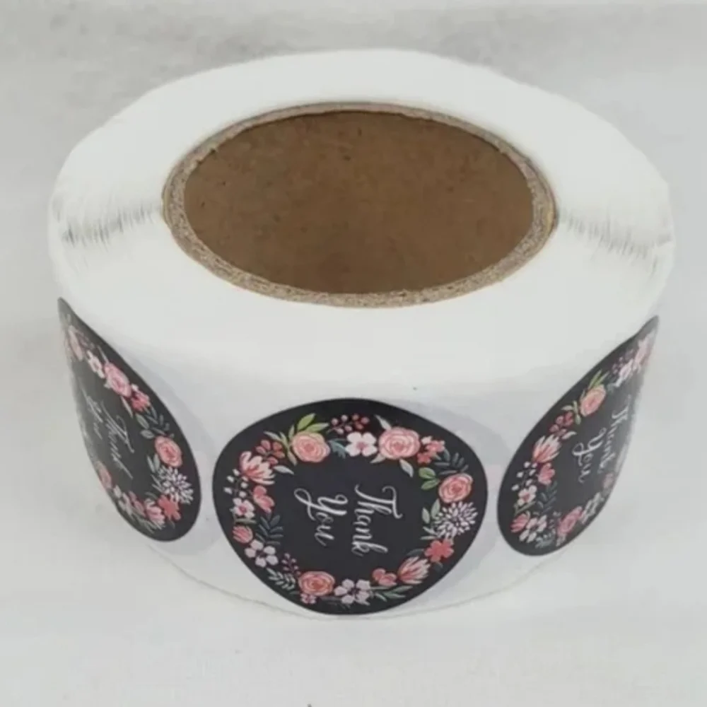 500 Pieces Roll Thank You Sealing Sticker